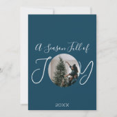 Joy Custom Holiday Weihnachtskarte Feiertagskarte (Vorderseite)