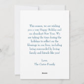 Joy Custom Holiday Weihnachtskarte Feiertagskarte (Rückseite)