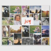 Joy Custom Personalisiert Foto Wrapping Paper Geschenkpapier (Flach)