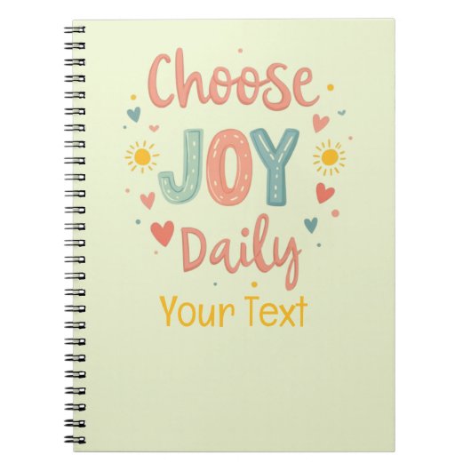 Joy Daily Pastel Doodle Notizblock (Vorderseite)