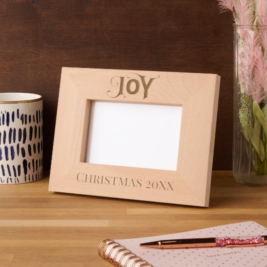 JOY, DATED CHRISTMAS ETCHED FOTO GEÄTZTE RAHMEN (Links)