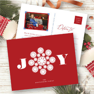 Joy Decorative Blume Weihnachts-Ornament Feiertagspostkarte