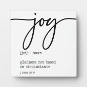 Joy Definition 1 Peter 1:8-9 Christliches Zeichen Fotoplatte (Vorderseite)