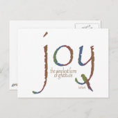 "Joy...die einfachste Form der Dankbarkeit" Postkarte (Vorne/Hinten)