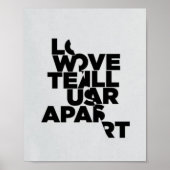 Joy Division Liebe wird uns als Teil Poster reißen (Vorne)