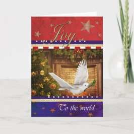Joy Dove USA Patriotic Christmas Card Feiertagskarte