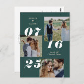 Joy EDITABLE COLOR Save the Date verbreiten Postkarte (Vorne/Hinten)