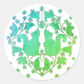 Joy Eichhörnchen mit Blume Animal Art Sticker (Vorderseite)