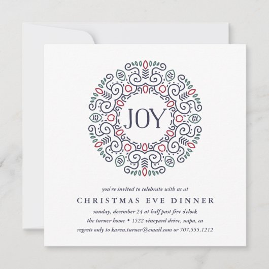 Joy | Einladung zum Abendessen (Vorderseite)