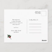 JOY Elegant Gold Snowflakes Modernes Script Foto Postkarte (Rückseite)