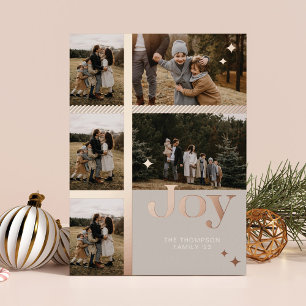 Joy Elegant Kariert 5 Family Foto Kariert Collage Folien Feiertagskarte