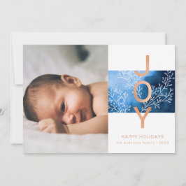 Joy | Elegant Modern Christmas Photo Holiday Card Feiertagskarte