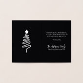 Joy Elegant Modern Script Pine Trees Weihnachten Folienkarte (Innenseite)