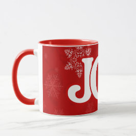 JOY Elegant Red Christmas Tasse