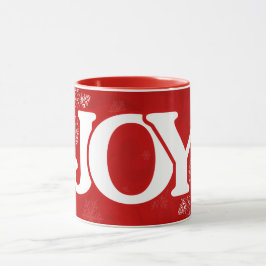 JOY Elegant Red Christmas Tasse
