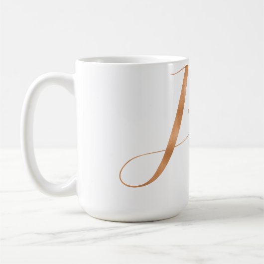 Joy | Elegante Copper Handwriting Mr & Mrs. Holida Kaffeetasse (Links)
