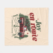 Joy en route Christmas Begins Truck & X-Mas Tree Fleecedecke (Vorderseite (Horizontal))