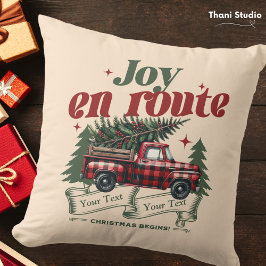 Joy en route Christmas Begins Truck & X-Mas Tree Kissen