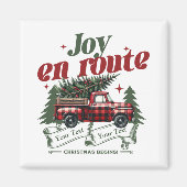 Joy En Route Christmas Begins Truck X Mas Tree Magnet (Vorne)