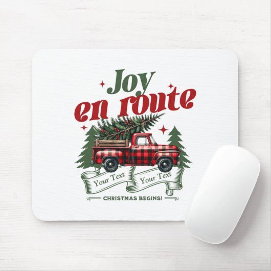 Joy En Route Christmas Begins Truck X Mas Tree Mousepad (Mit Mouse)