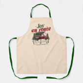 Joy en route Christmas Begins Truck & X-Mas Tree Schürze (Vorderseite)