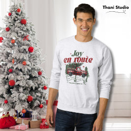 Joy en route Christmas Begins Truck & X-Mas Tree Sweatshirt