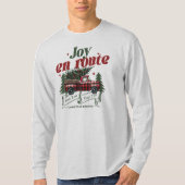 Joy en route Christmas Begins Truck & X-Mas Tree T-Shirt (Vorderseite)