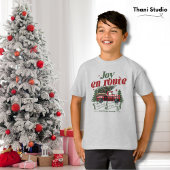 Joy en route Christmas Begins Truck & X-Mas Tree T-Shirt