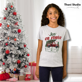 Joy en route Christmas Begins Truck & X-Mas Tree T-Shirt
