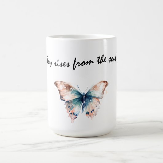 Joy erhebt sich vom Soul Butterfly Kaffeetasse (Mittel)