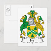 Joy Familienwappen Postkarte (Vorne/Hinten)
