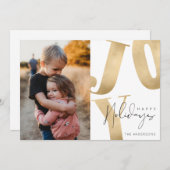 Joy Family Foto Happy Holidays Weihnachten (Vorne/Hinten)