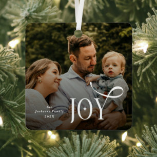 Joy Family Foto Weihnachten  Ornament Aus Metall