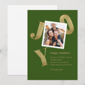 Joy Family Foto Weihnachtskarten-Skript Feiertagskarte (Vorne/Hinten)