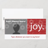 "Joy" Feiertagskarte (Vorne/Hinten)