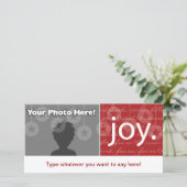 "Joy" Feiertagskarte (Stehend Vorderseite)