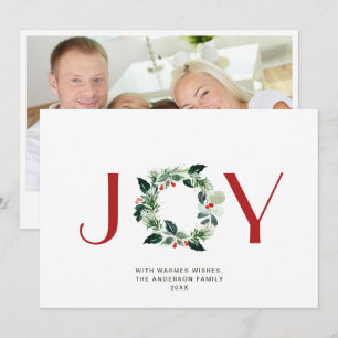JOY Festiver Tannenbaum-Beeren-Kranz Weihnachtsgru Feiertagskarte
