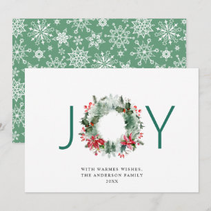 JOY Festiver Tannenbaum-Beeren-Kranz Weihnachtsgru Feiertagskarte