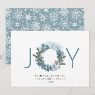 JOY Festiver Tannenbeer-Kranz Weihnachtsgruß Feiertagskarte