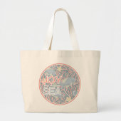 Joy Finds Me By The Sea – Boho Beach  Jumbo Stoffbeutel (Vorne)