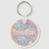 Joy Finds Me By The Sea – Boho Beach  Schlüsselanhänger (Rückseite)