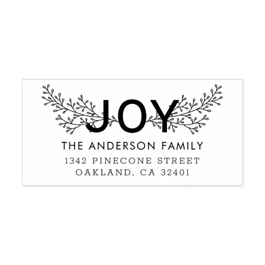 JOY | Foliage Holiday Rücksendeadresse Permastempel (Design)