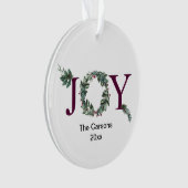 Joy for the holidays ornament frosted (Vorderseite)