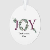 Joy for the holidays ornament frosted (Vorderseite)