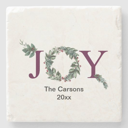 Joy for the holidays ornament steinuntersetzer (Vorderseite)