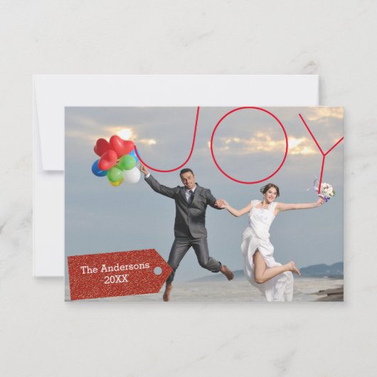 Joy Foto - 3x5 Weihnachtskarte Einladung (Vorderseite)