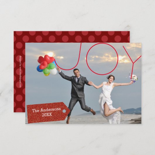 Joy Foto - 3x5 Weihnachtskarte Einladung (Vorne/Hinten)