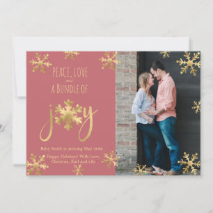 Joy Foto Christmas Pregnancy Announcement Cards Ankündigung