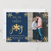 Joy Foto Christmas Pregnancy Announcement Cards Ankündigung (Vorderseite)