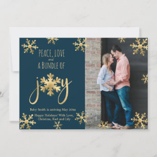 Joy Foto Christmas Pregnancy Announcement Cards Ankündigung
